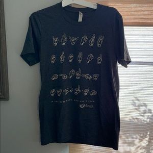 christian sign language tee